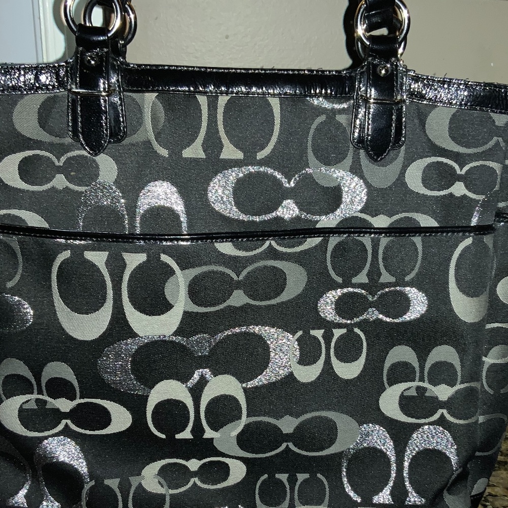 Coach Gallery Optic Metallic Tote